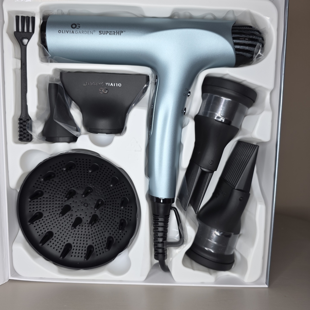 Olivia Garden SuperHP Hair Dryer - Metallic Light Blue